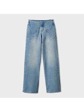 dELiA*s Light Blue Wide-Leg Star Seam Jeans